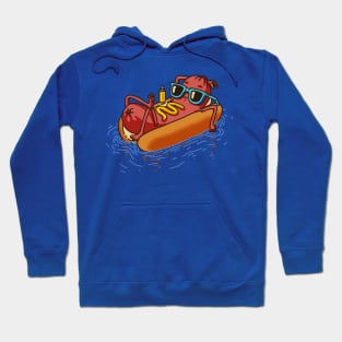 Hot Dog Summer Vacation Swimming Pool Hoodie